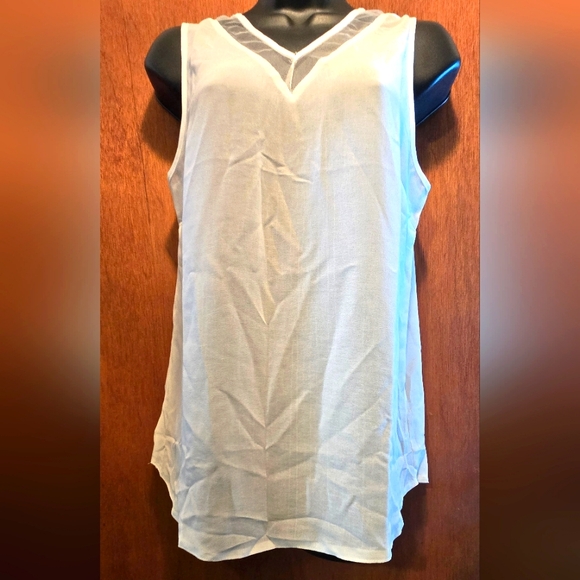 rag & bone Tops - Rag & Bone Women's Sleeveless White Sheer Panel Top SzM NWT